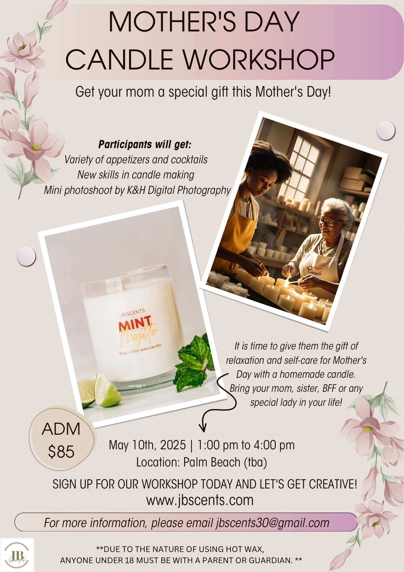 MOTHER'S DAY CANDLE WORKSHOP π